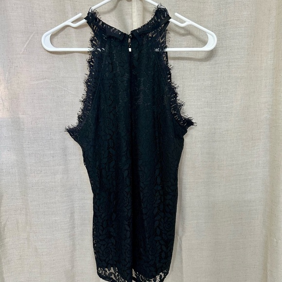 NWT Allegra K Black Lace Tank Top - Picture 3 of 3